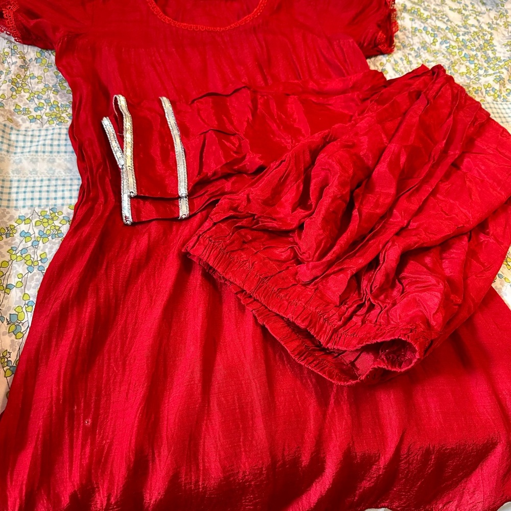 Red salwar suit brand new small size